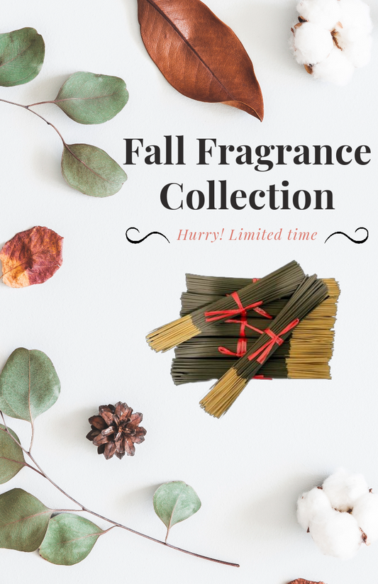 Fall Collection Fragrant Incense Stick Bundles (approx 95-100 sticks)