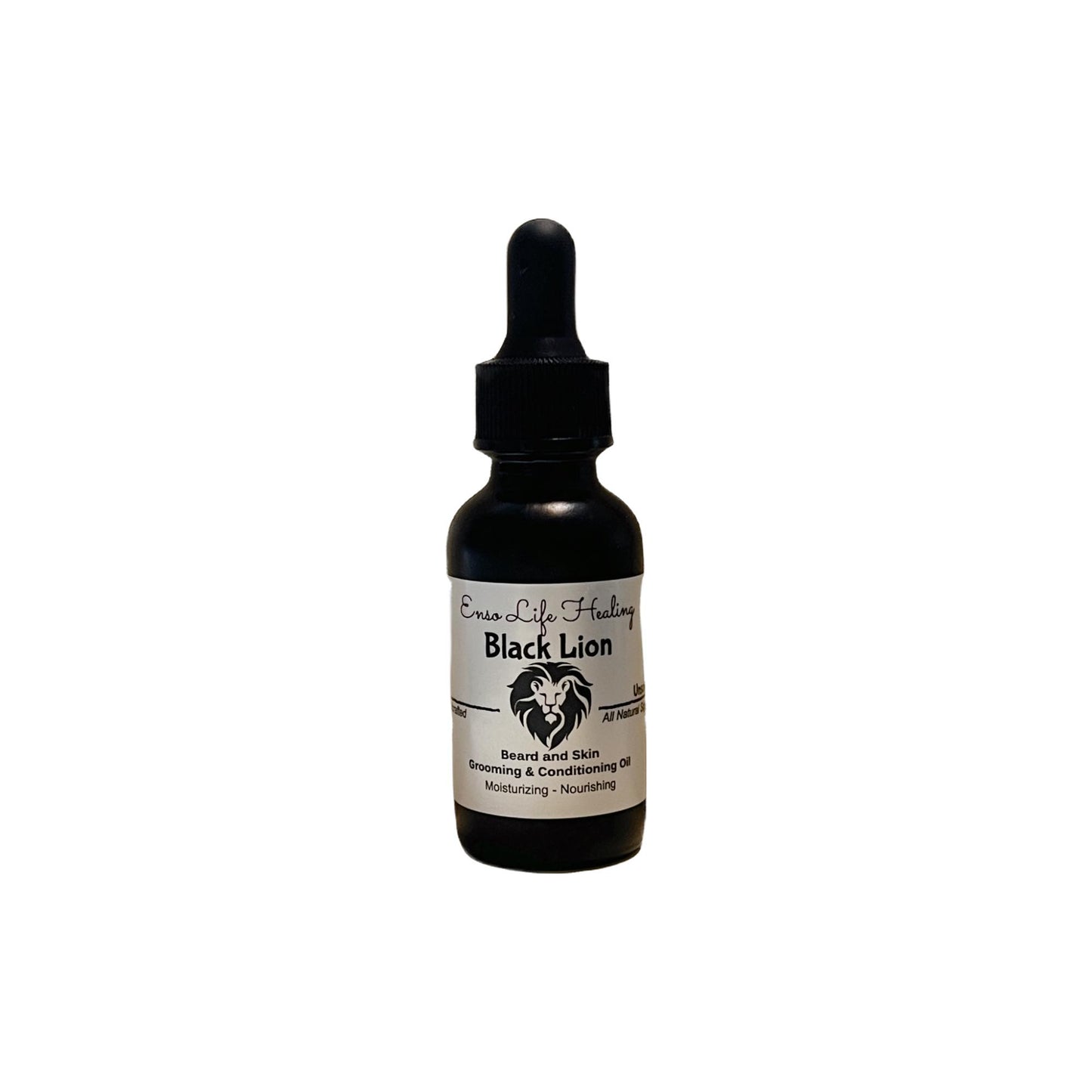 Black Lion Beard Oil Bottle
